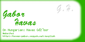 gabor havas business card